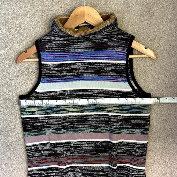 Anthropologie Turtleneck Colorblock Knit Indie Tunic Top Sweater Size M - Picture 5 of 13